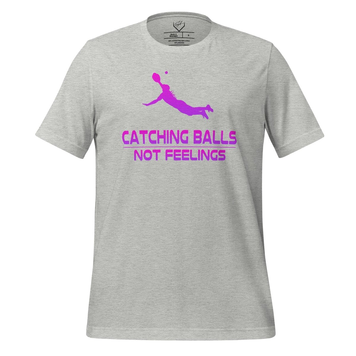 Catching Balls Not Feelings Softball Ombre - Adult Tee - SA Apparel