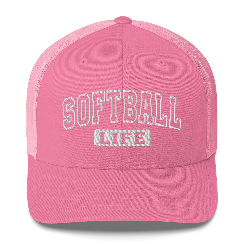 SA Apparel Trucker Hat Pink Softball Life - Trucker Hat