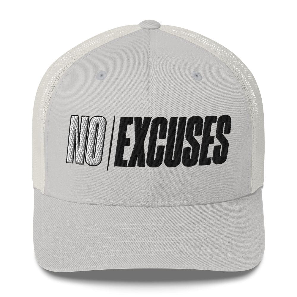 SA Apparel Trucker Hat Silver No Excuses - Trucker Hat