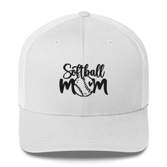 SA Apparel Trucker Hat White Softball Mom - Trucker Hat