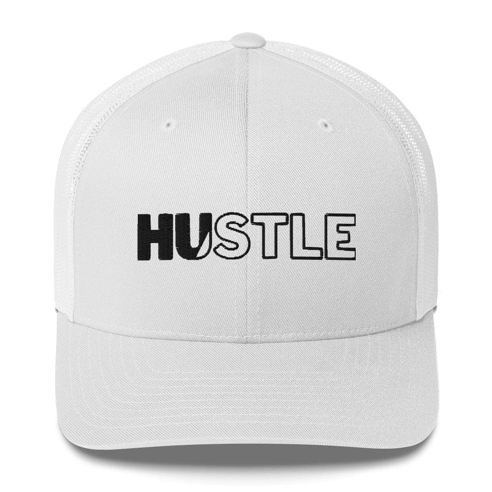 SA Apparel Trucker Hat White Hustle - Trucker Hat