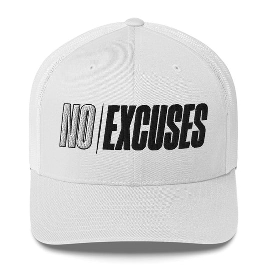 SA Apparel Trucker Hat White No Excuses - Trucker Hat