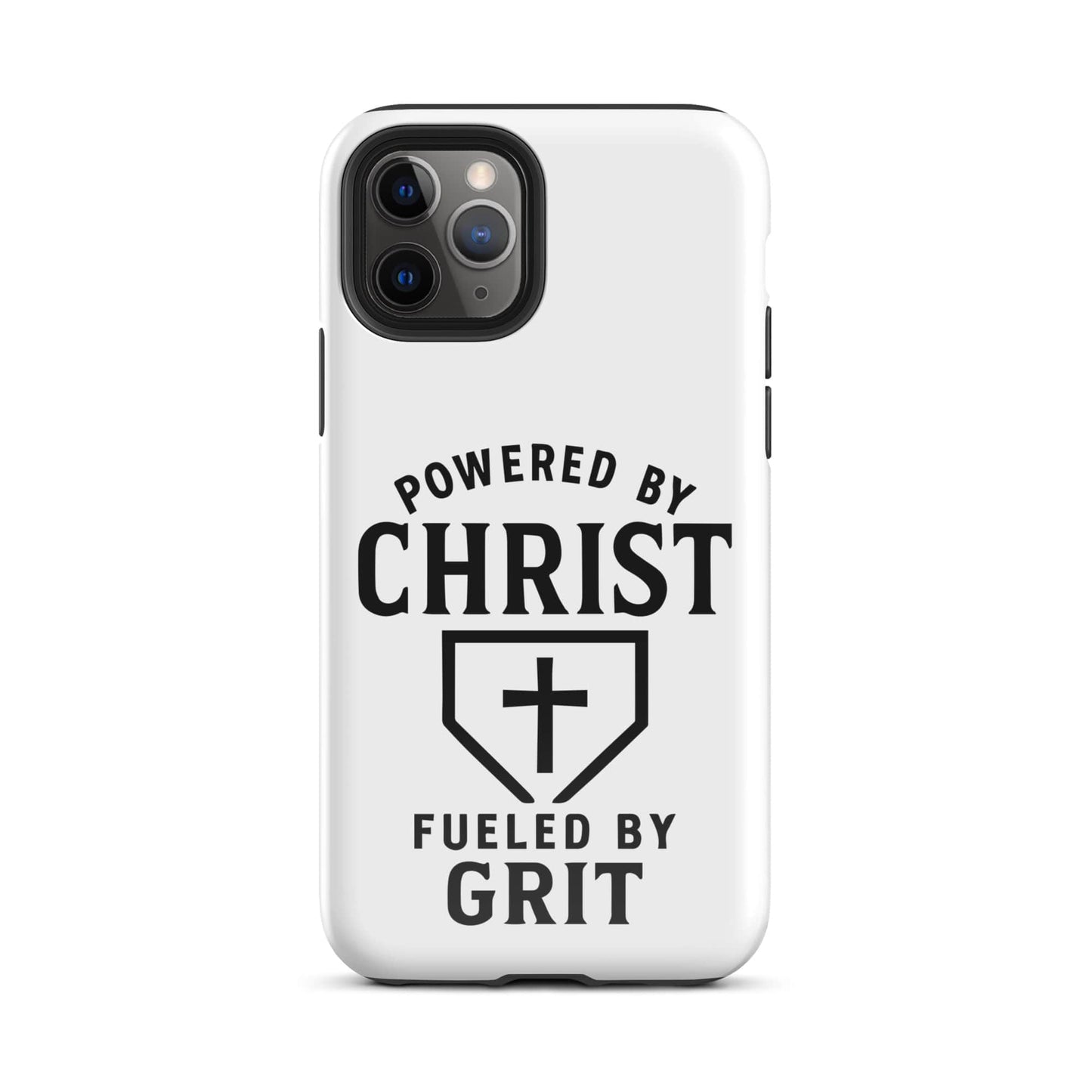 SA Apparel Phone Case iPhone 11 Pro Powered By Christ, Fueled By Grit - iPhone Tough Case