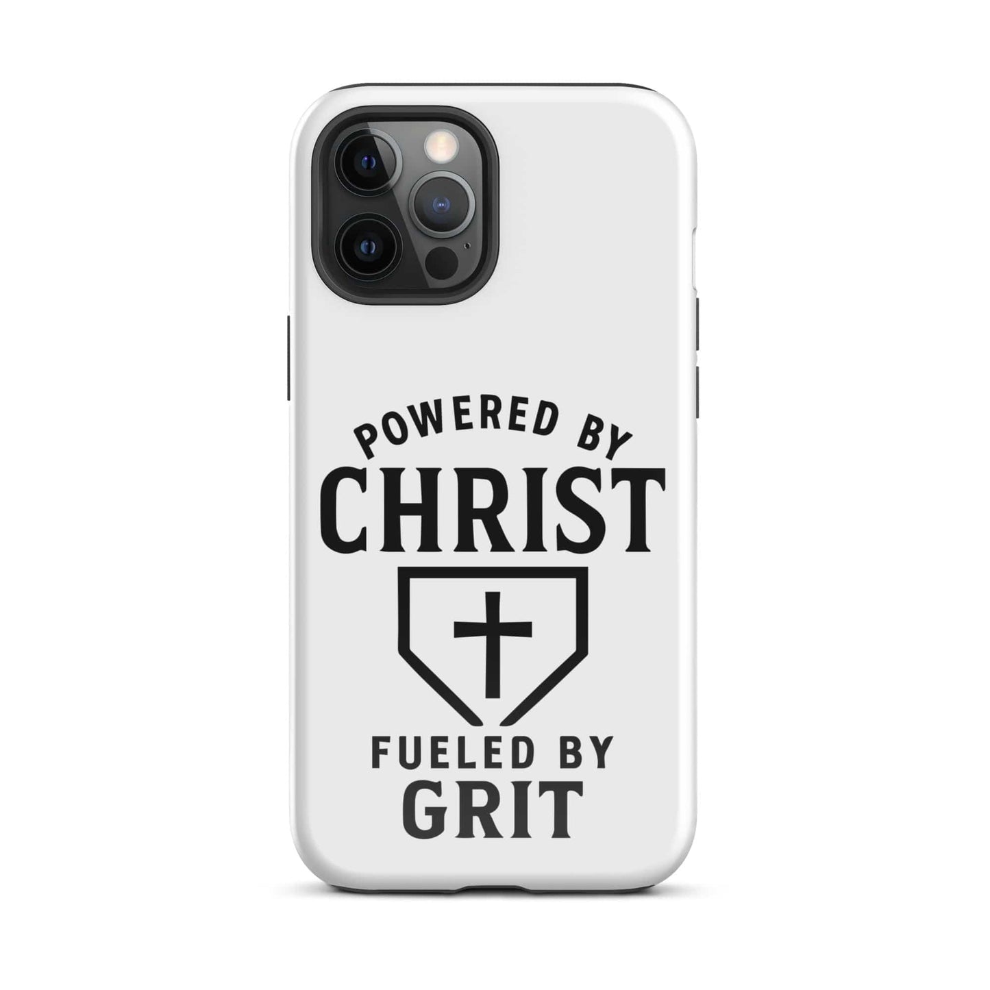 SA Apparel Phone Case iPhone 12 Pro Max Powered By Christ, Fueled By Grit - iPhone Tough Case
