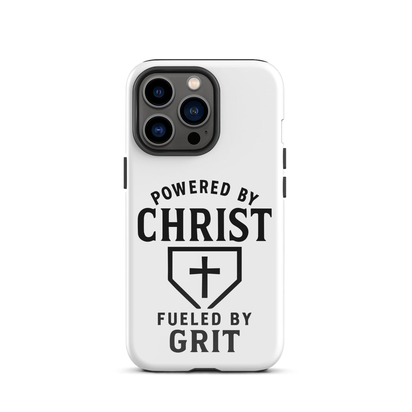 SA Apparel Phone Case iPhone 13 Pro Powered By Christ, Fueled By Grit - iPhone Tough Case