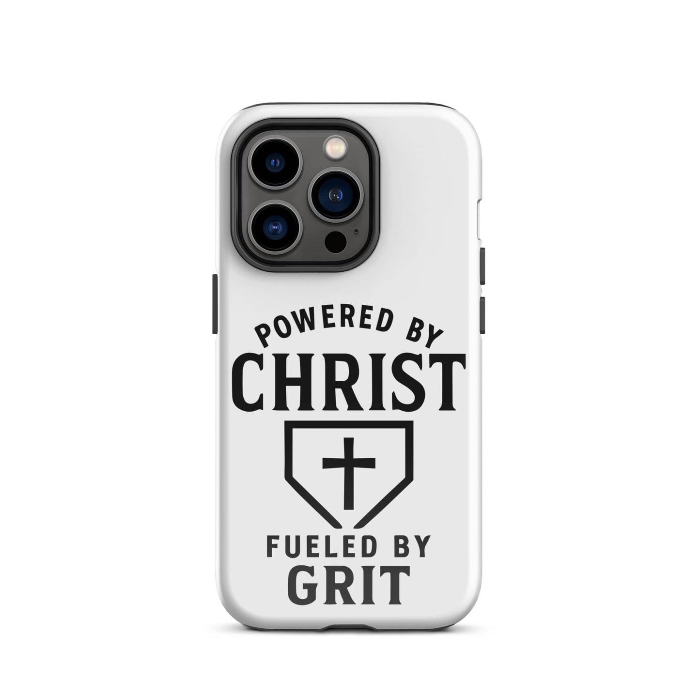 SA Apparel Phone Case iPhone 14 Pro Powered By Christ, Fueled By Grit - iPhone Tough Case
