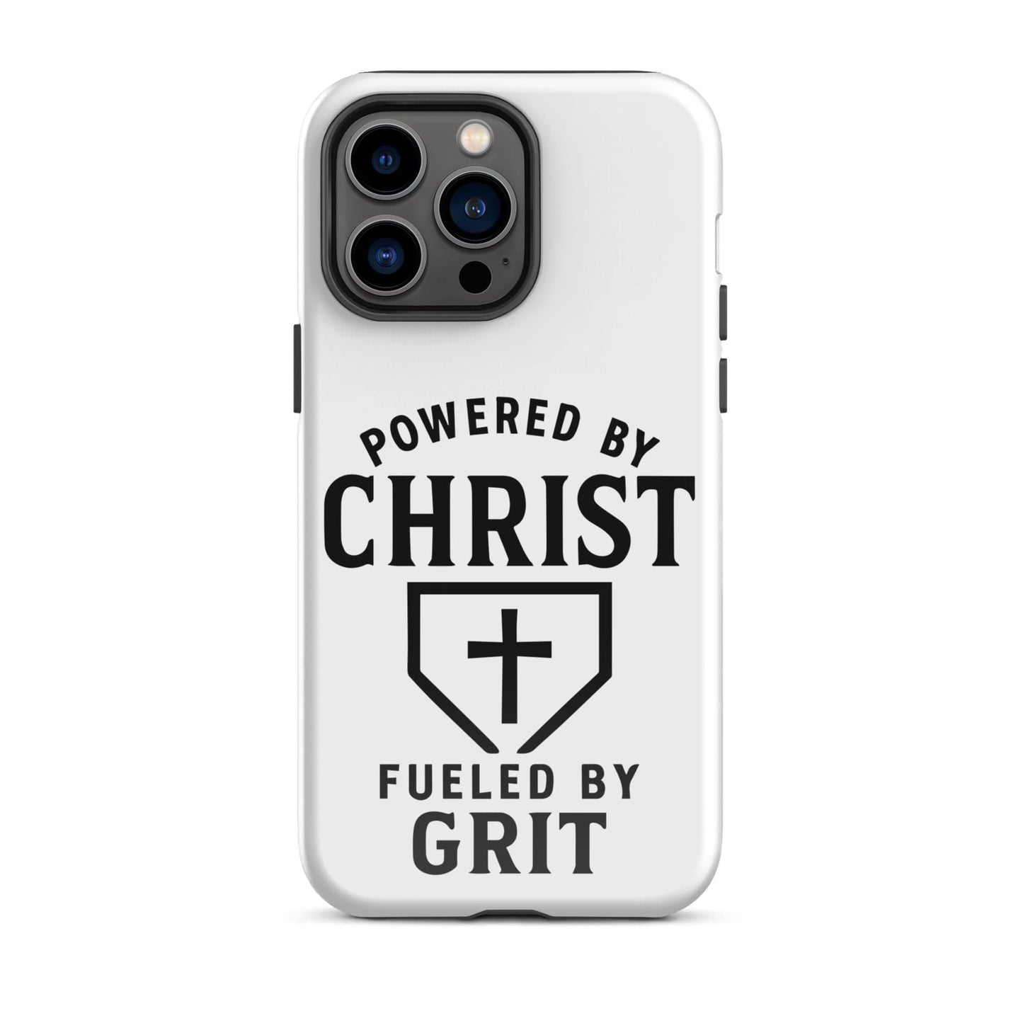 SA Apparel Phone Case iPhone 14 Pro Max Powered By Christ, Fueled By Grit - iPhone Tough Case