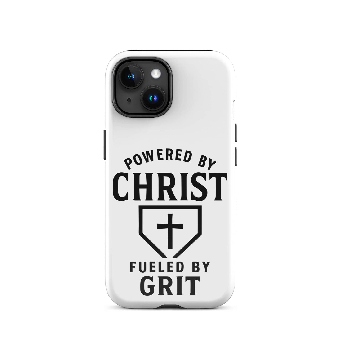 SA Apparel Phone Case iPhone 15 Powered By Christ, Fueled By Grit - iPhone Tough Case