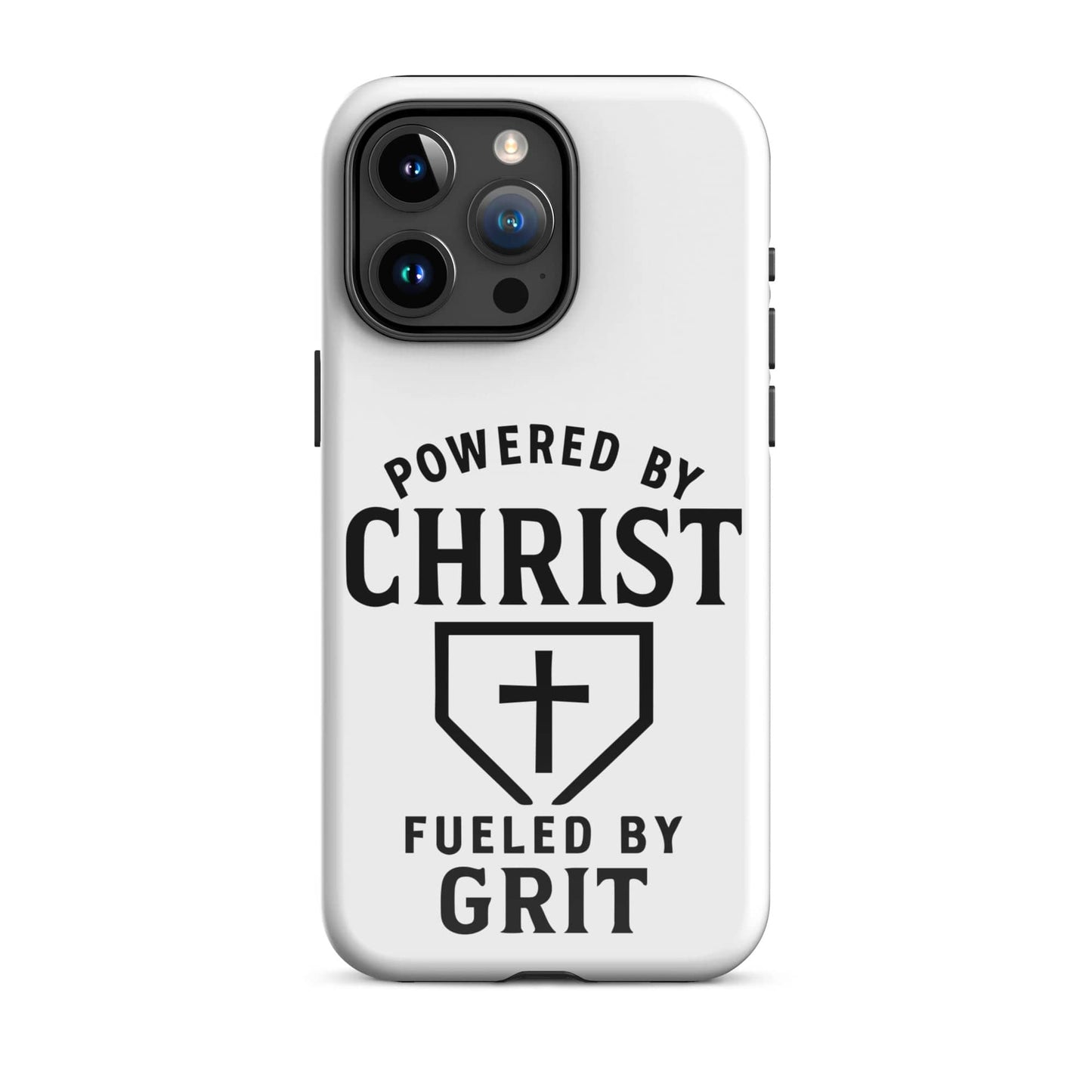 SA Apparel Phone Case iPhone 15 Pro Max Powered By Christ, Fueled By Grit - iPhone Tough Case