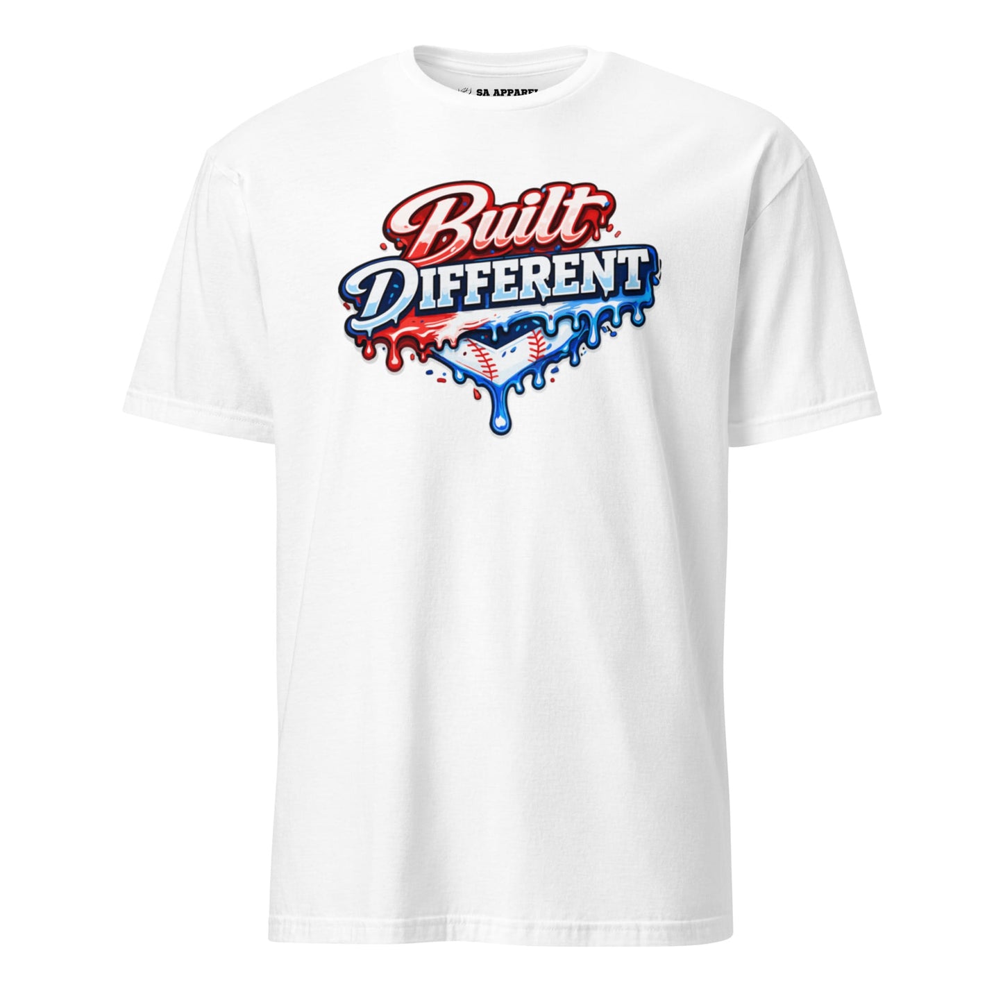 SA Apparel Adult Tee White / S / Soft Style/Cotton Built Different Baseball - Adult Tee