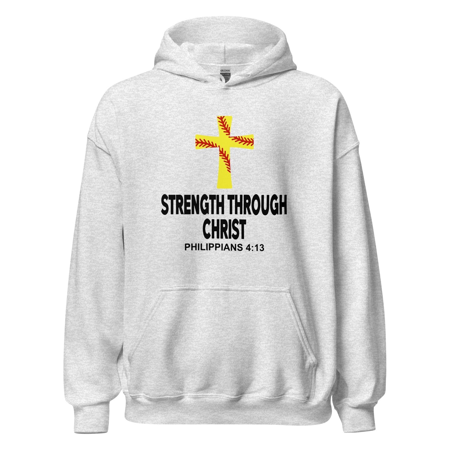 SA Apparel Adult Hoodie Ash / S Strength Through Christ Softball - Adult Hoodie