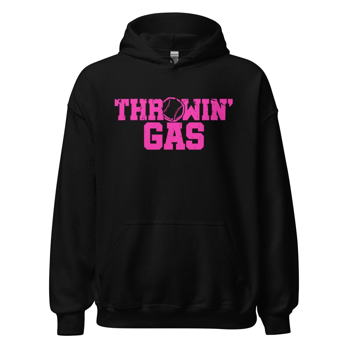 SA Apparel Black / S Throwin' Gas Distressed - Adult Hoodie