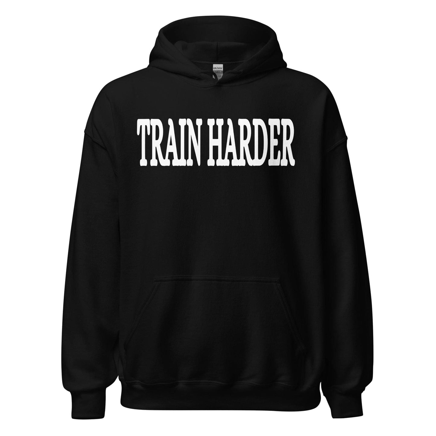 SA Apparel Black / S Train Harder - Adult Hoodie