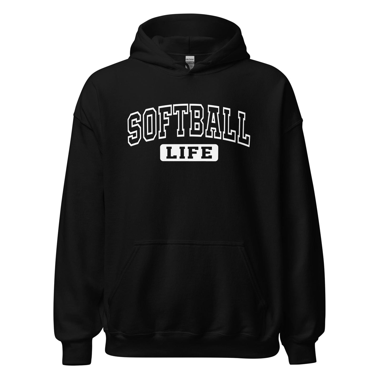 SA Apparel Adult Hoodie Black / S Softball Life - Adult Softball Hoodie