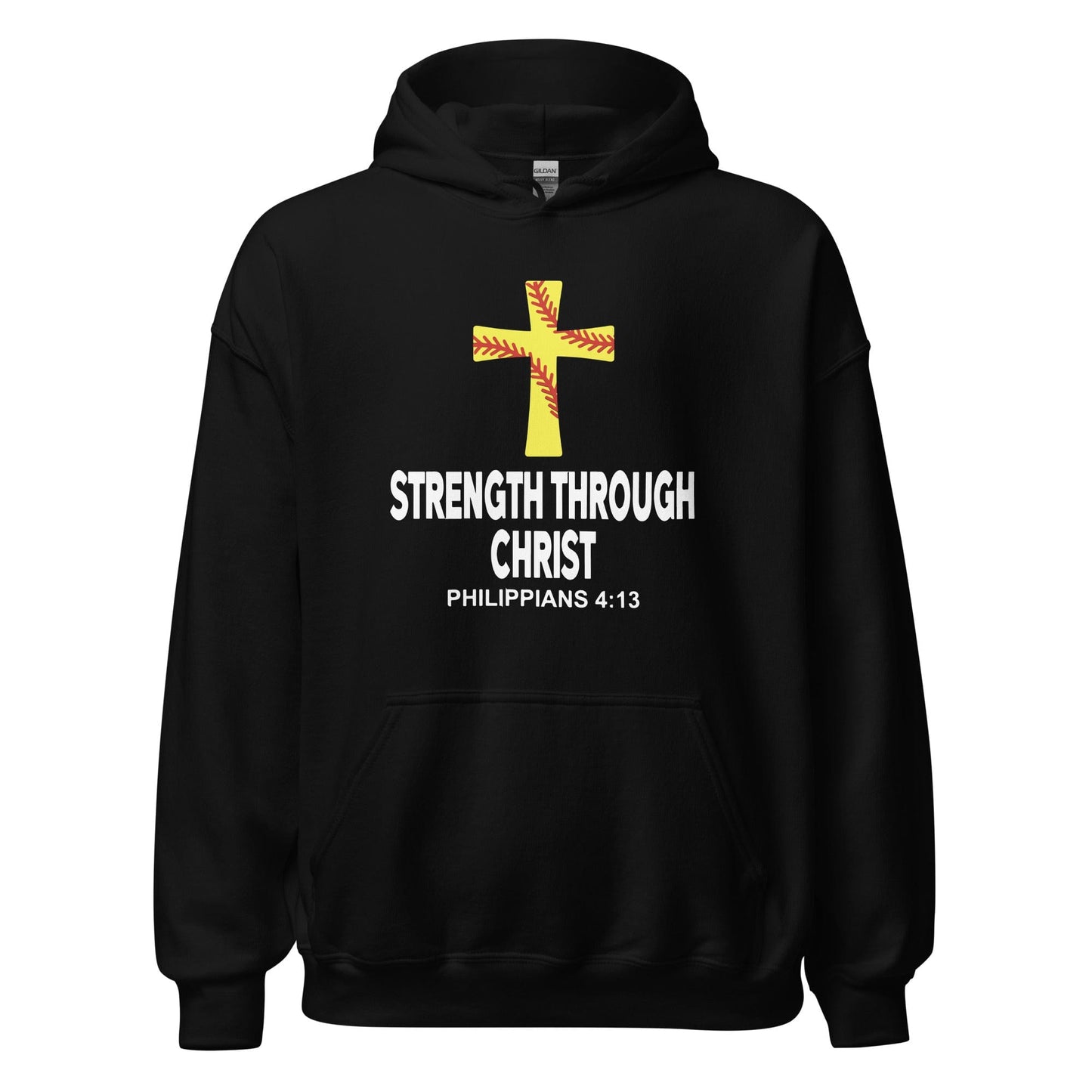 SA Apparel Adult Hoodie Black / S Strength Through Christ Softball - Adult Hoodie