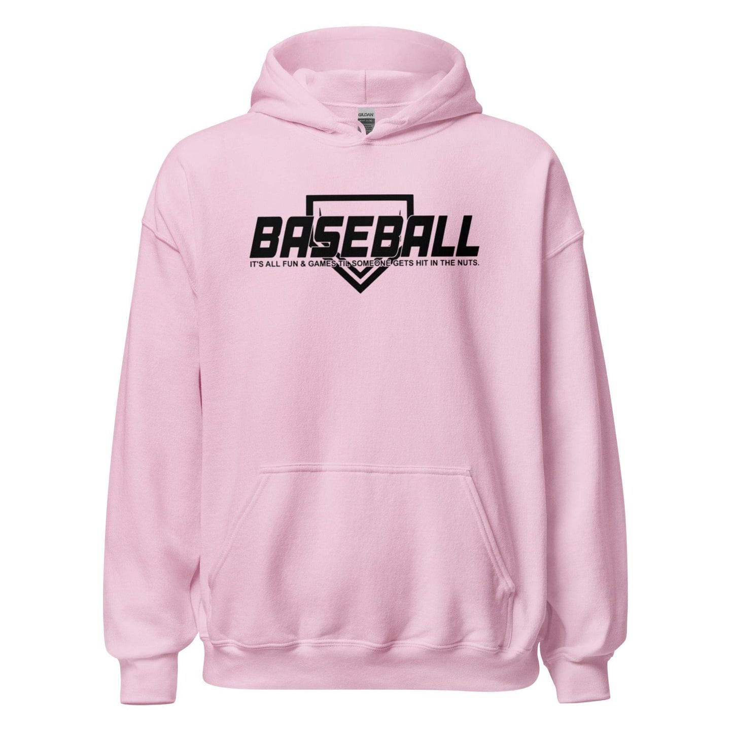 SA Apparel Adult Hoodie Light Pink / S Baseball Its All Fun and Games - Adult Hoodie
