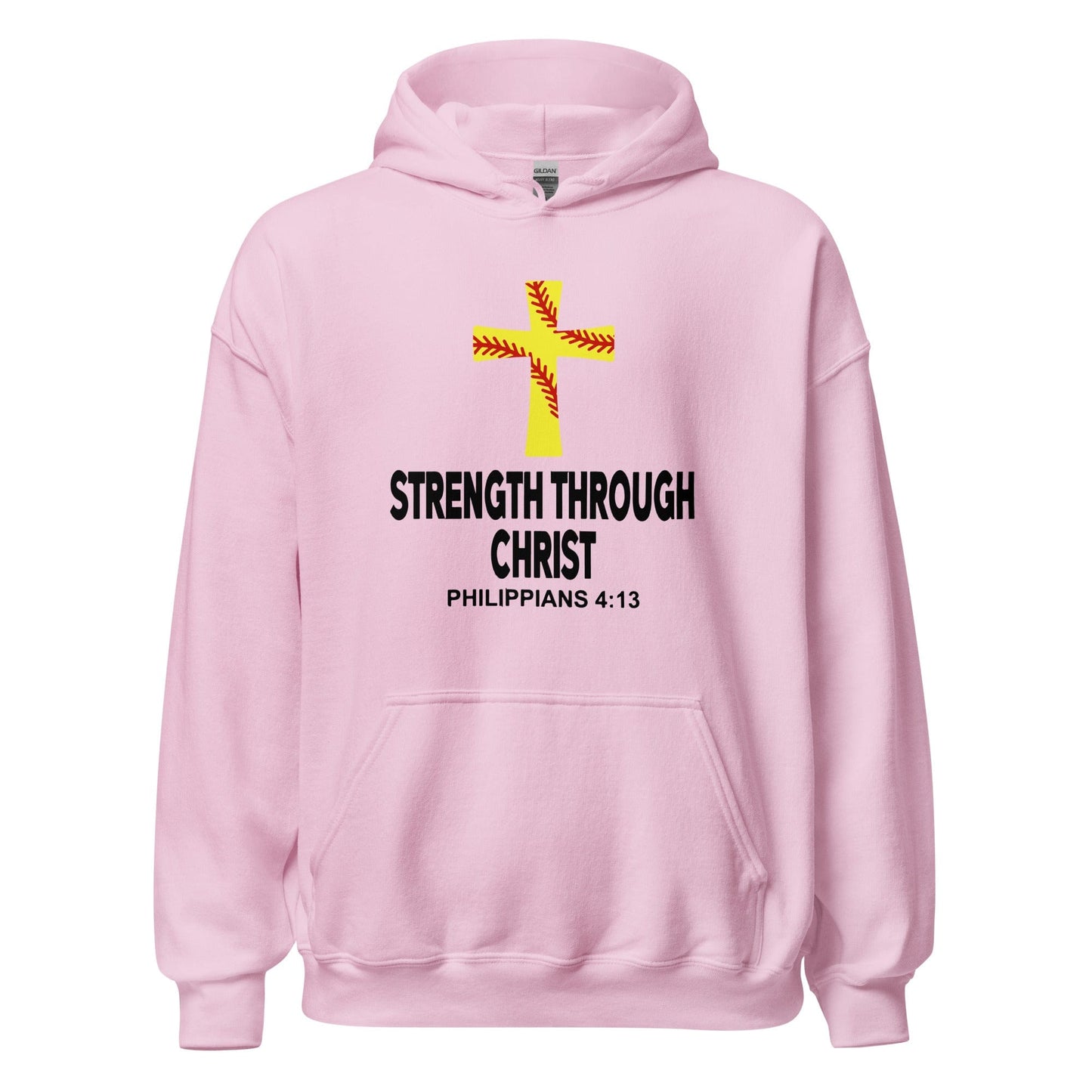 SA Apparel Adult Hoodie Light Pink / S Strength Through Christ Softball - Adult Hoodie