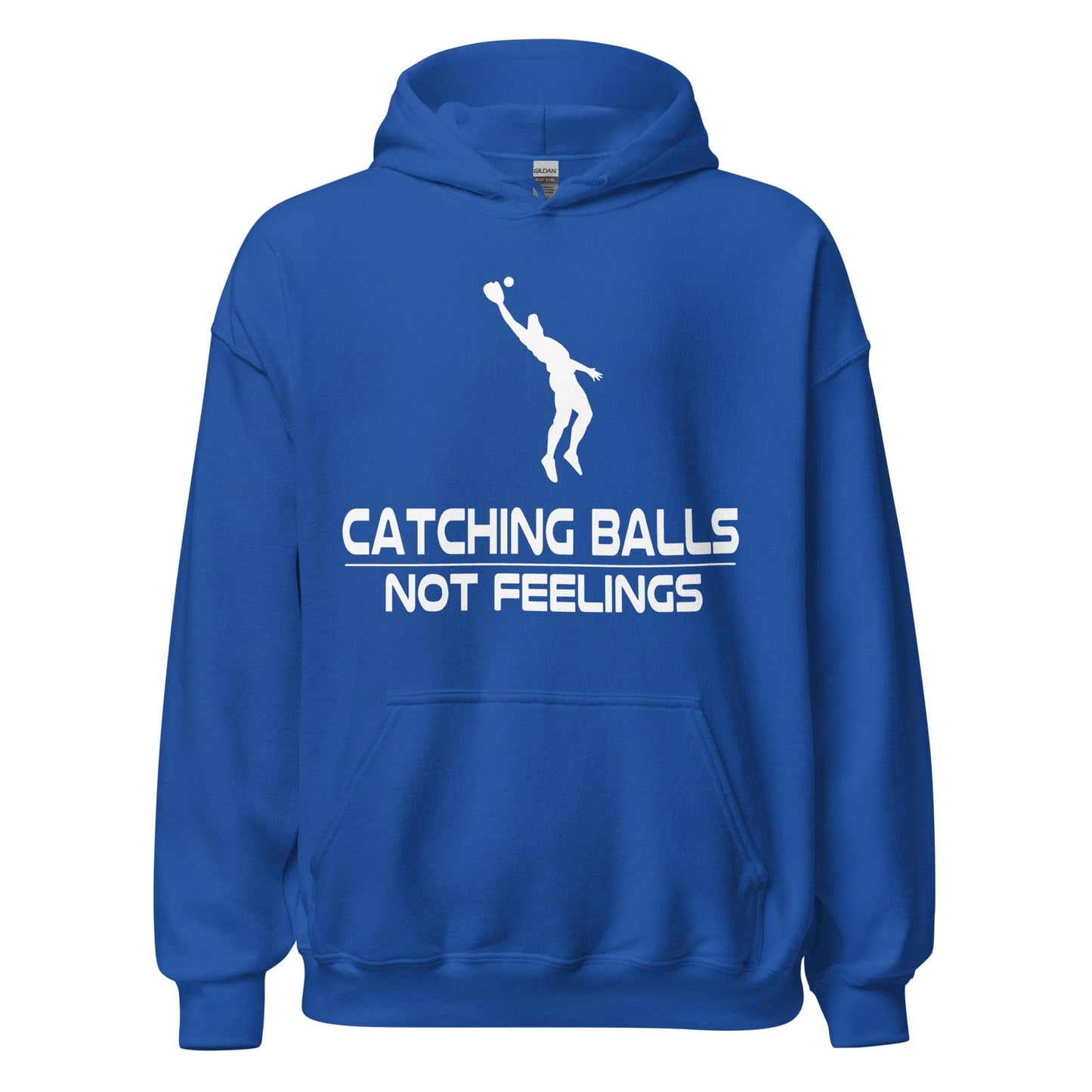 SA Apparel Adult Hoodie Royal / S Catching Balls Not Feelings Baseball - Adult Hoodie