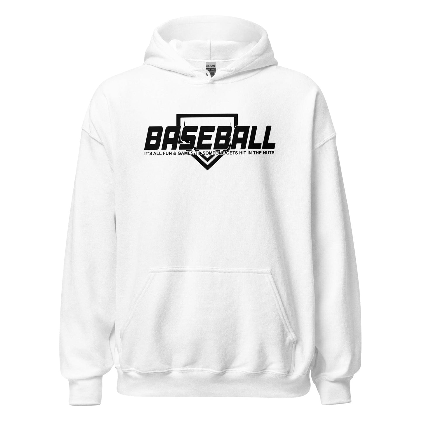 SA Apparel Adult Hoodie White / M Baseball Its All Fun and Games - Adult Hoodie