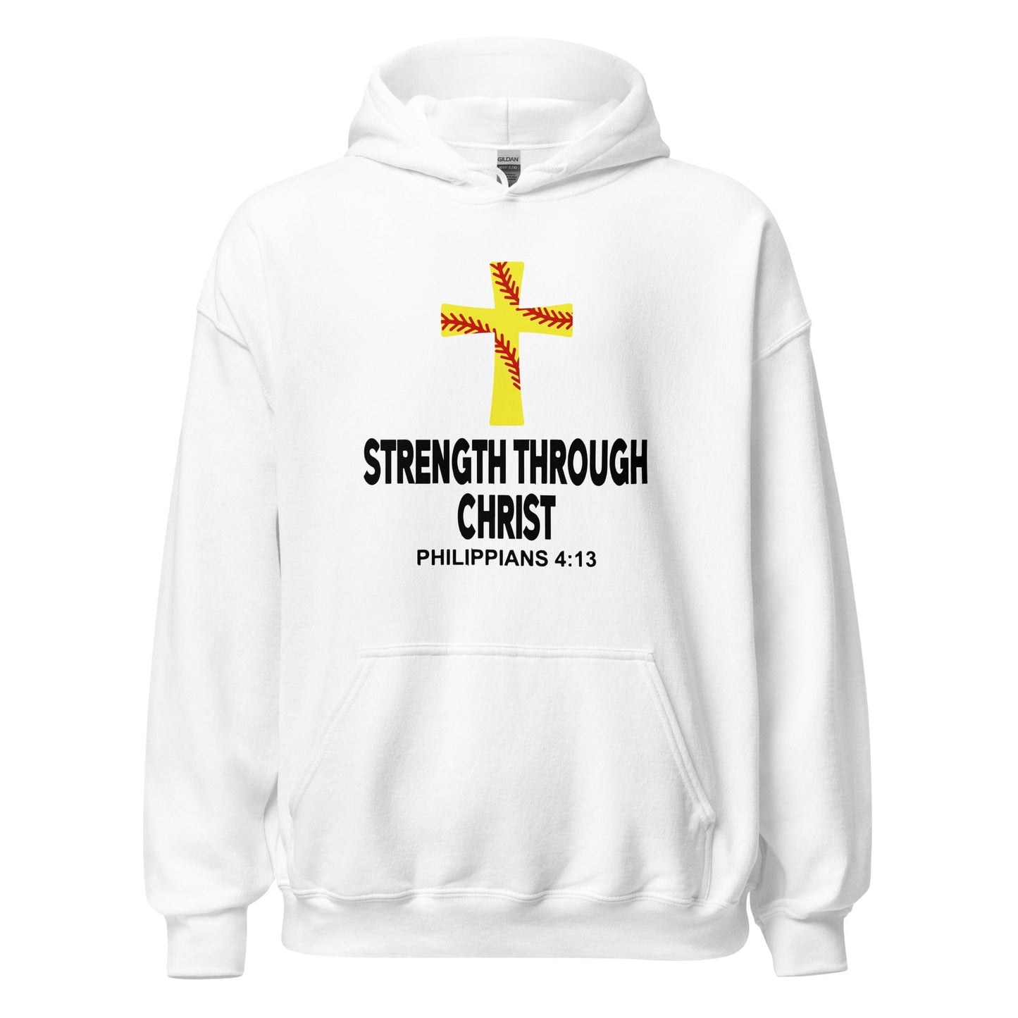 SA Apparel Adult Hoodie White / S Strength Through Christ Softball - Adult Hoodie