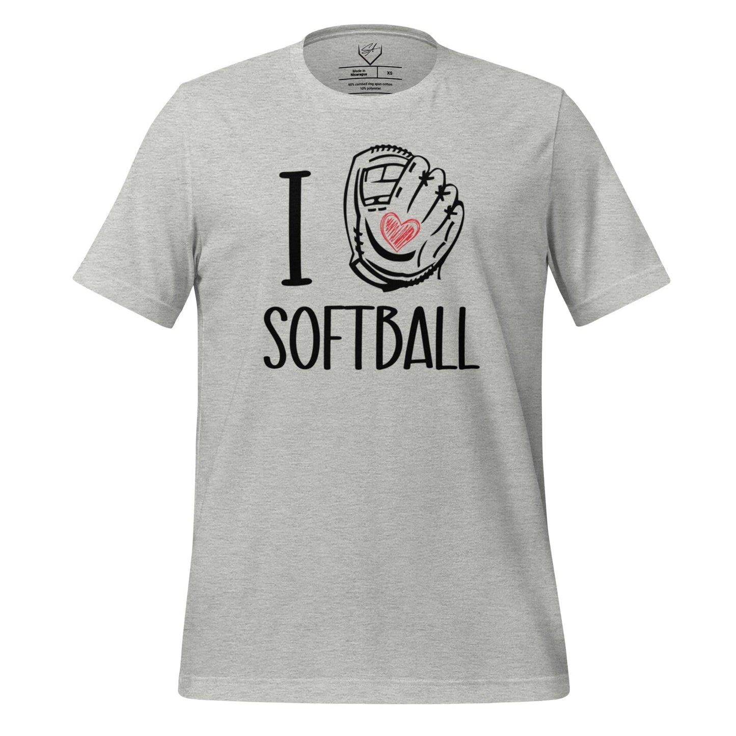 SA Apparel Sport Grey / S I Glove Softball - Adult Tee