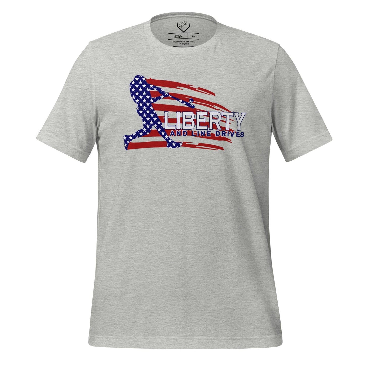 SA Apparel Sport Grey / S Liberty & Line Drives - Adult Tee
