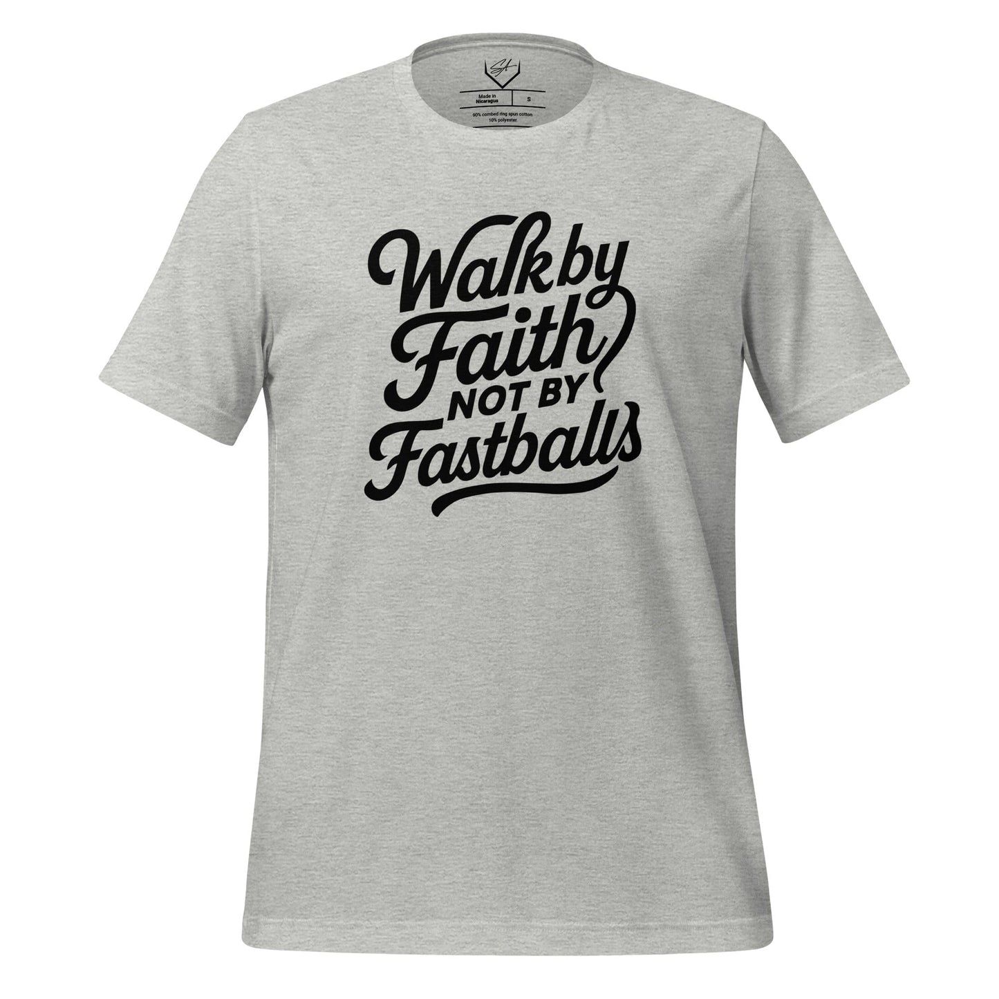 SA Apparel Adult Tee Light Grey / S Walk By Faith Not By Fastballs - Adult Tee
