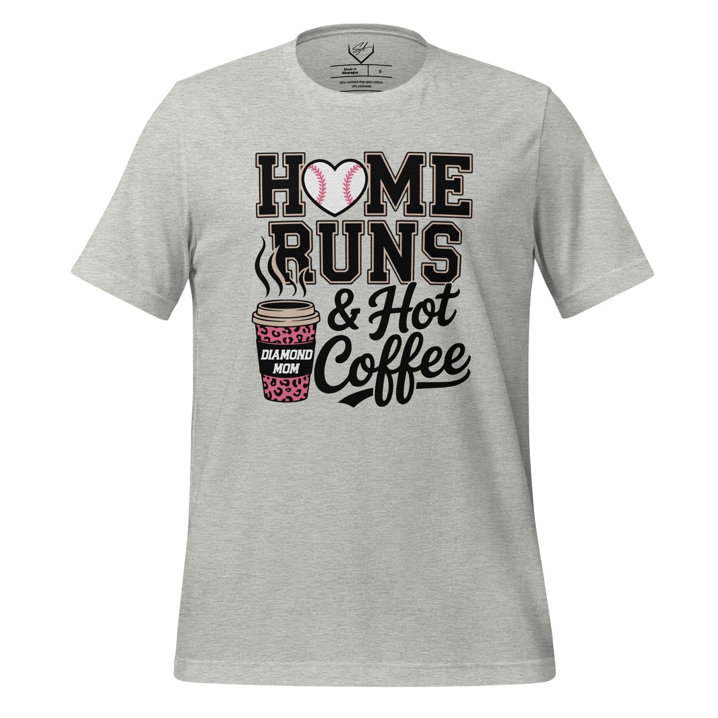 SA Apparel Adult Tee Light Grey / S / Soft Style/Cotton Home Runs & Hot Coffee - Adult Tee