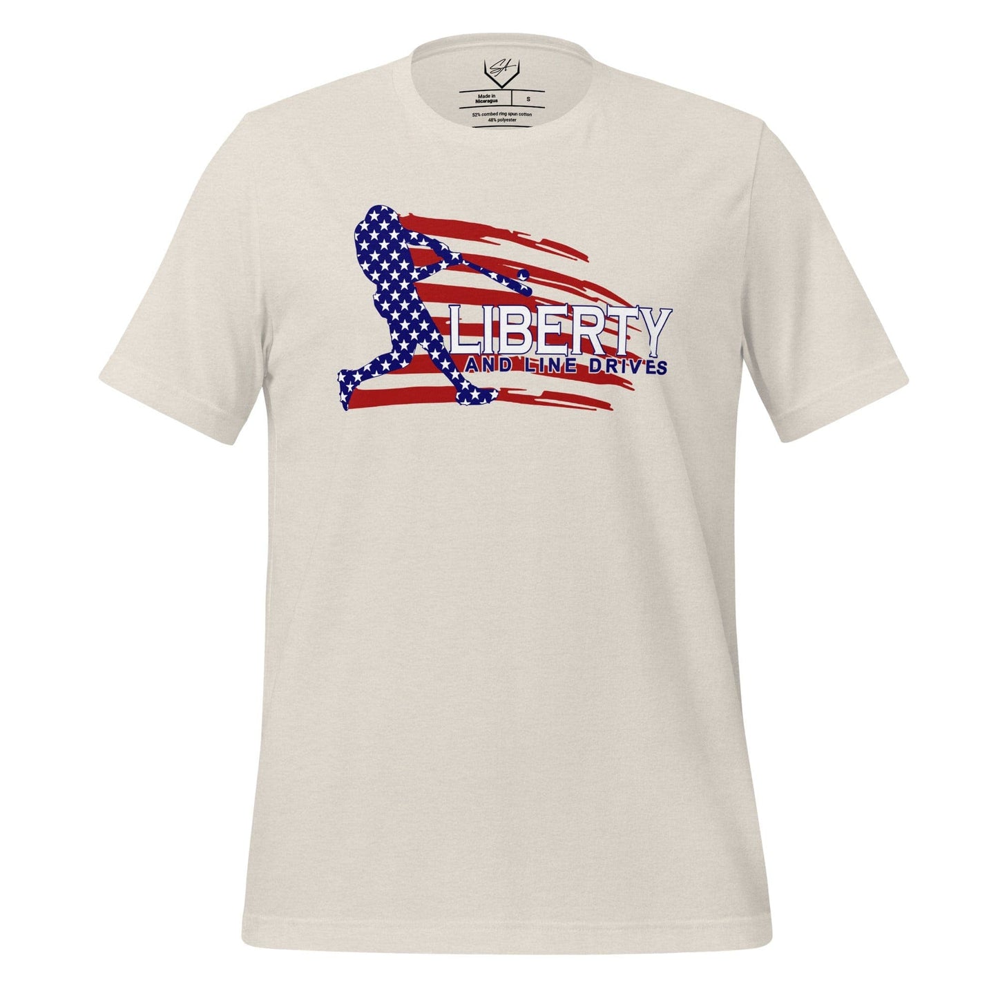 SA Apparel Natural / S Liberty & Line Drives - Adult Tee
