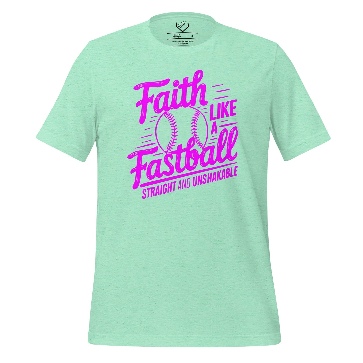SA Apparel Adult Tee Mint / S / Soft Style/Cotton Faith Like A Fastball Softball - Adult Tee