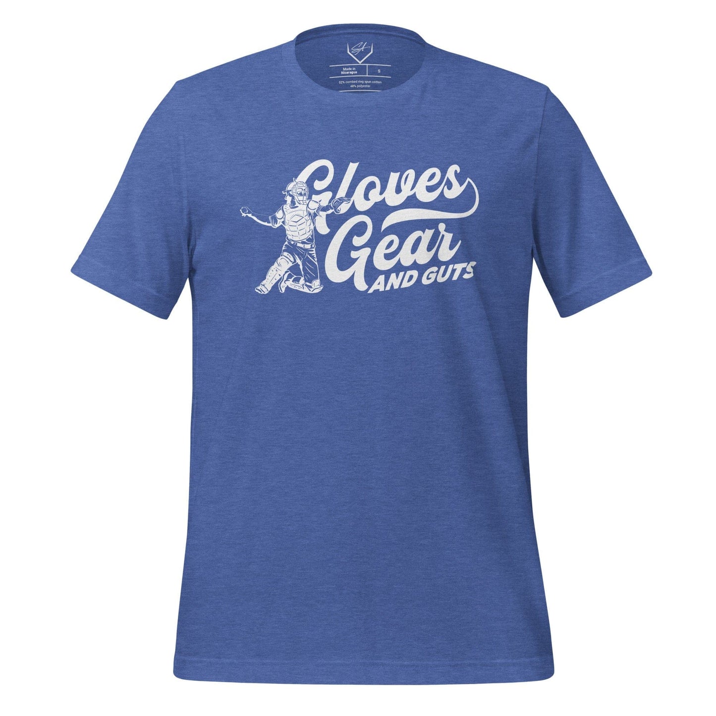 SA Apparel Heather True Royal / S Gloves Gear And Guts - Adult Tee