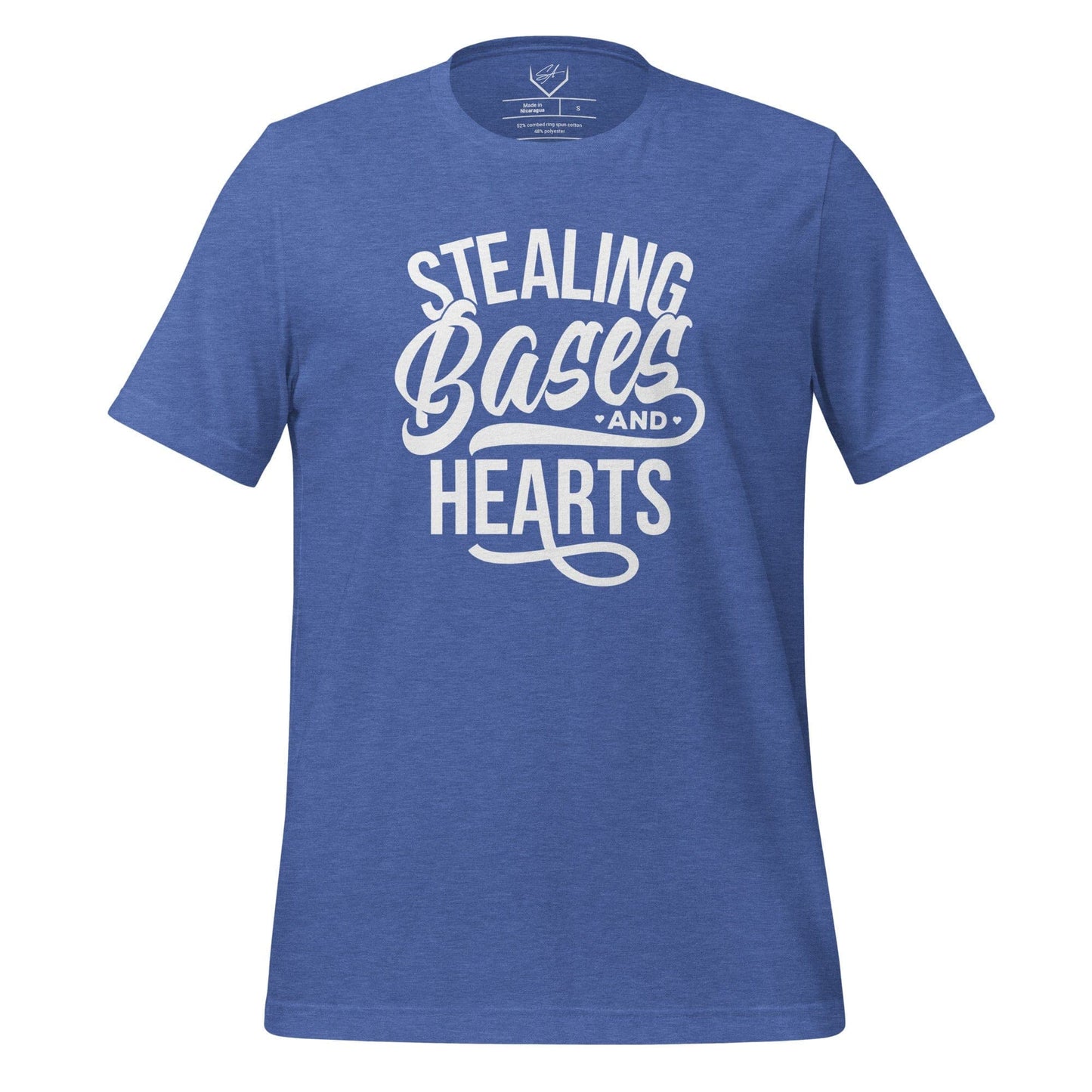 SA Apparel Heather True Royal / S Stealing Bases And Hearts - Adult Tee