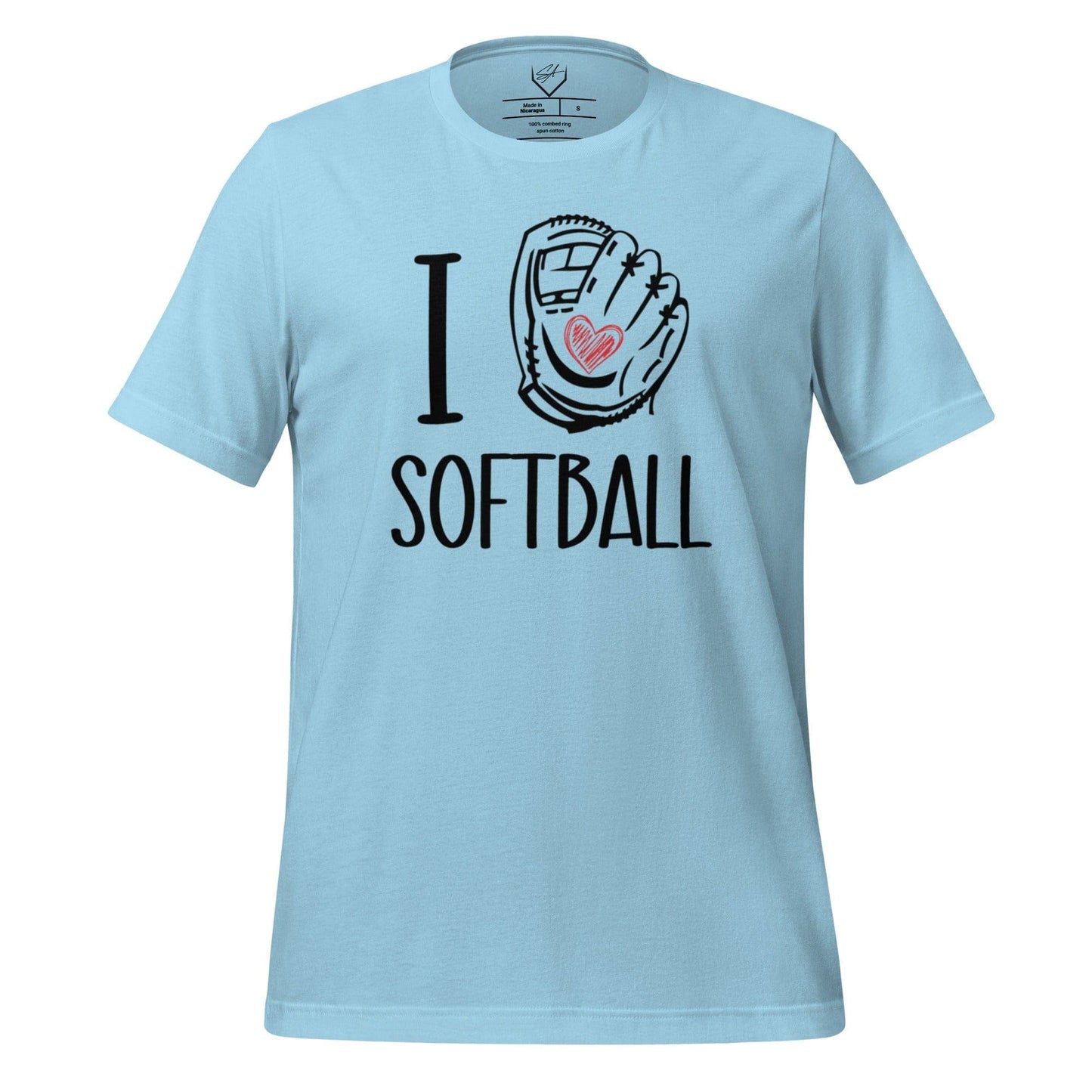 SA Apparel Light Blue / S I Glove Softball - Adult Tee