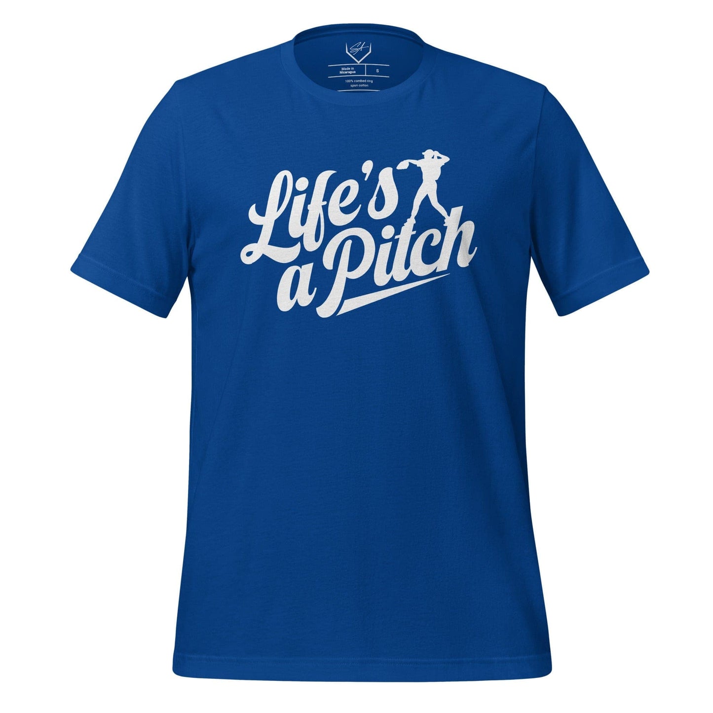 SA Apparel True Royal / S Life's A Pitch - Adult Tee