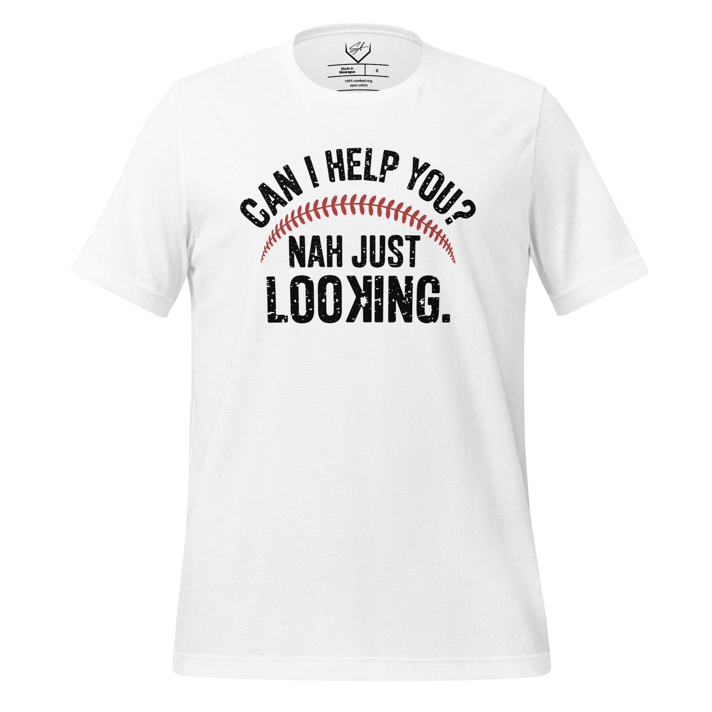 SA Apparel Adult Tee White / S / Soft Style/Cotton Can I Help You? Nah Just Looking - Adult Tee
