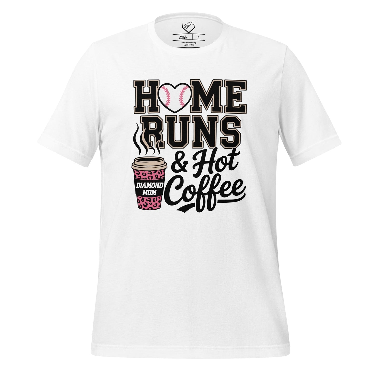 SA Apparel Adult Tee White / S / Soft Style/Cotton Home Runs & Hot Coffee - Adult Tee