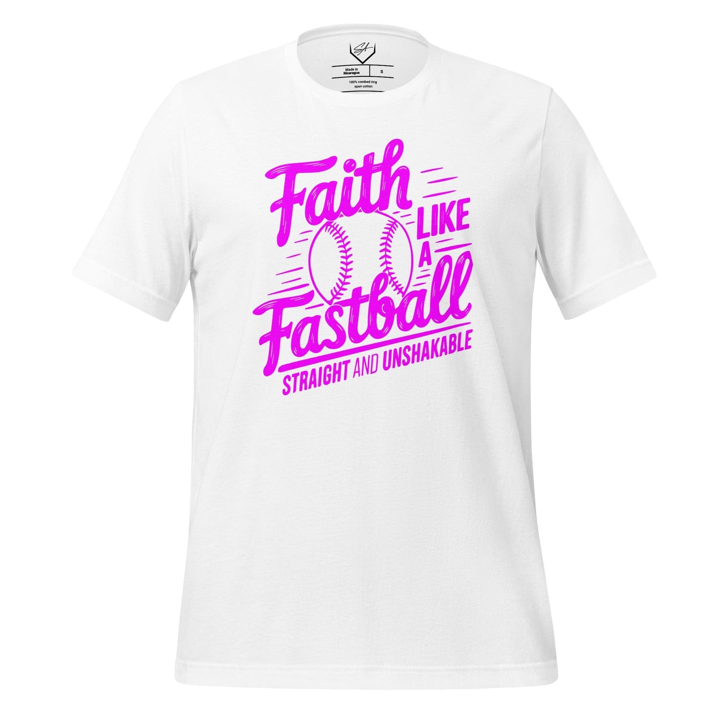 SA Apparel Adult Tee White / S / Soft Style/Cotton Faith Like A Fastball Softball - Adult Tee