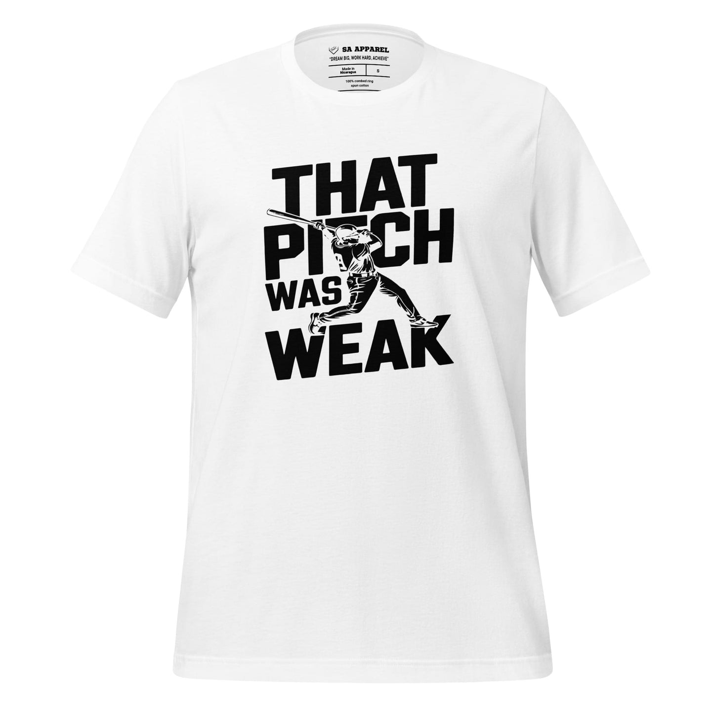 SA Apparel Adult Tee White / S / Soft Style/Cotton That Pitch Was Weak - Adult Tee