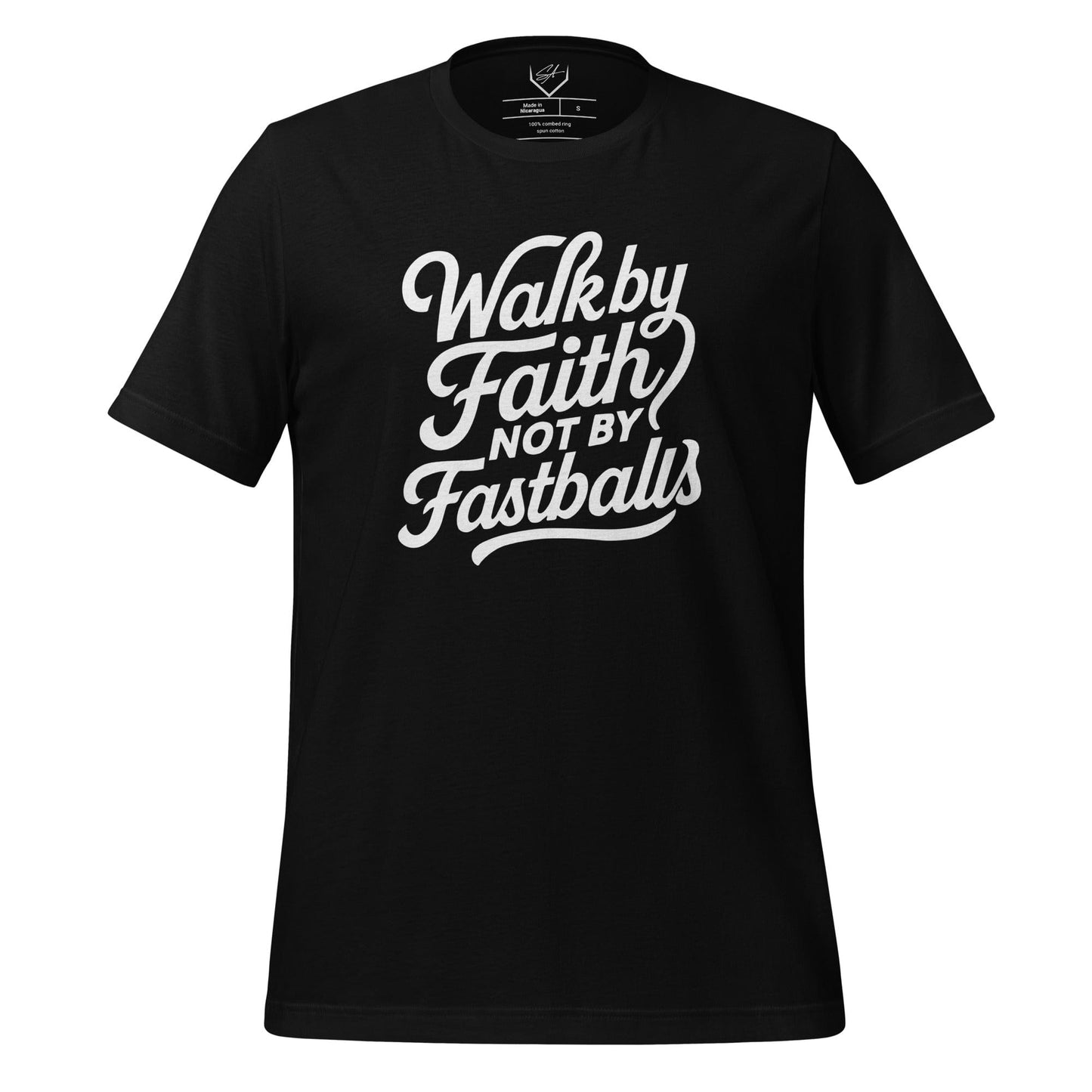 Walk By Faith Not By Fastballs - Adult Tee - SA Apparel