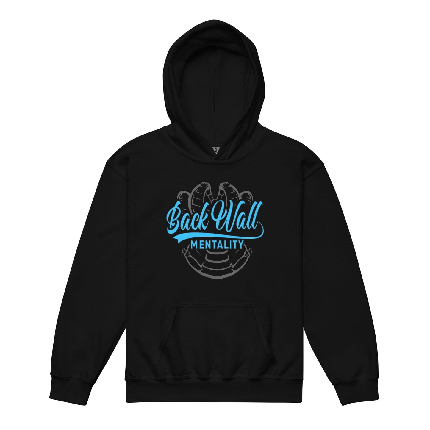 SA Apparel Black / S Backwall Mentality Teal - Youth Hoodie