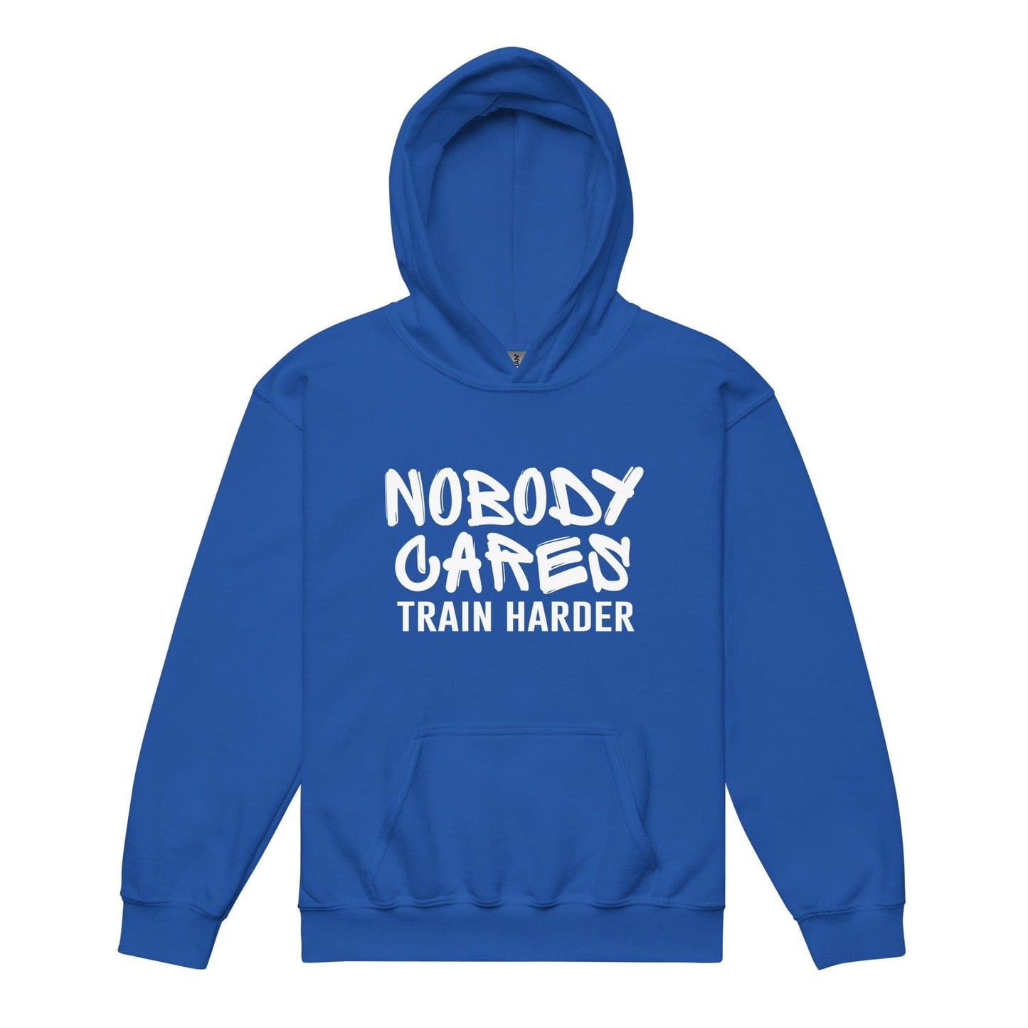SA Apparel Royal / S Nobody Cares Train Harder - Youth Hoodie