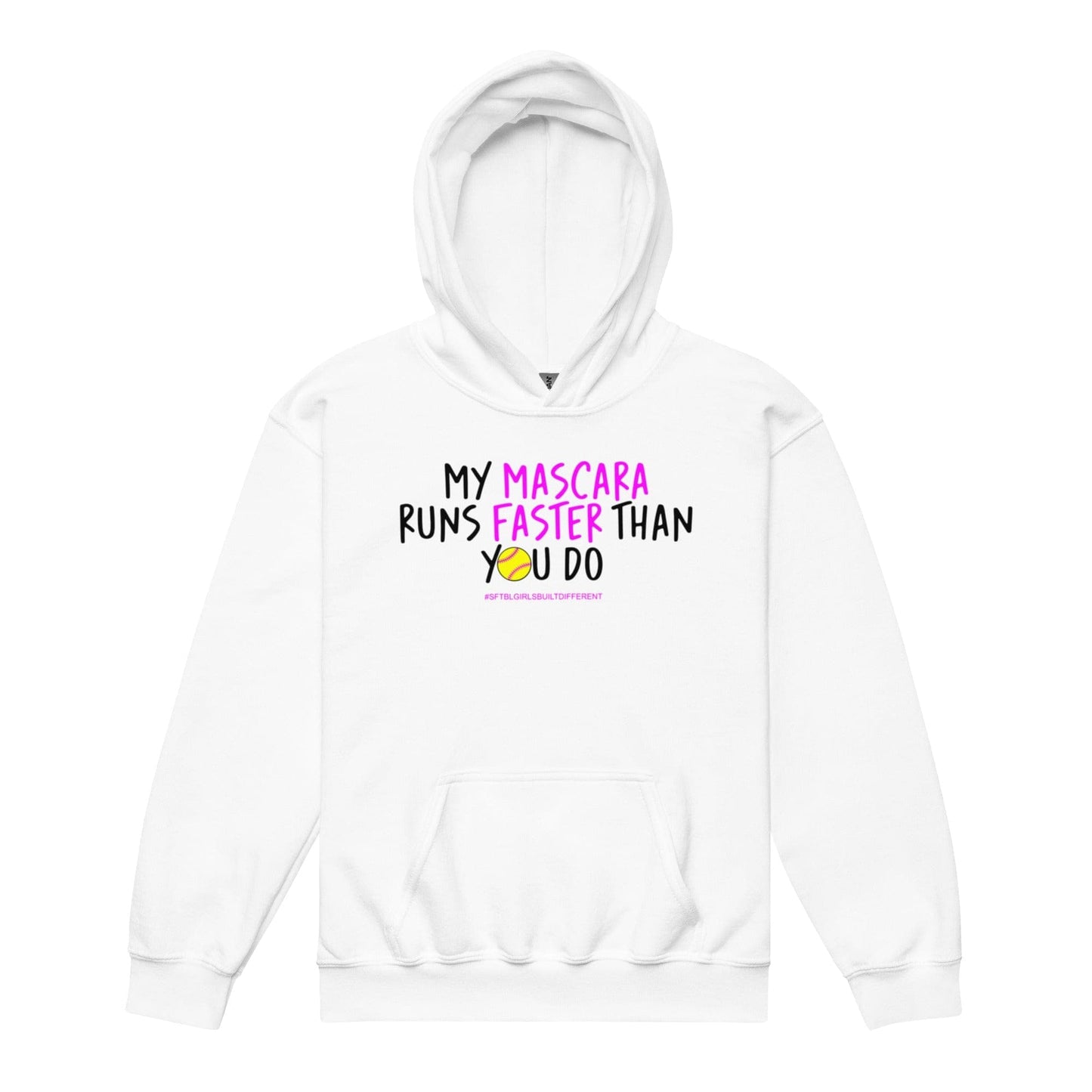 SA Apparel White / S My Mascara Runs Faster Than You Do Pink - Youth Hoodie