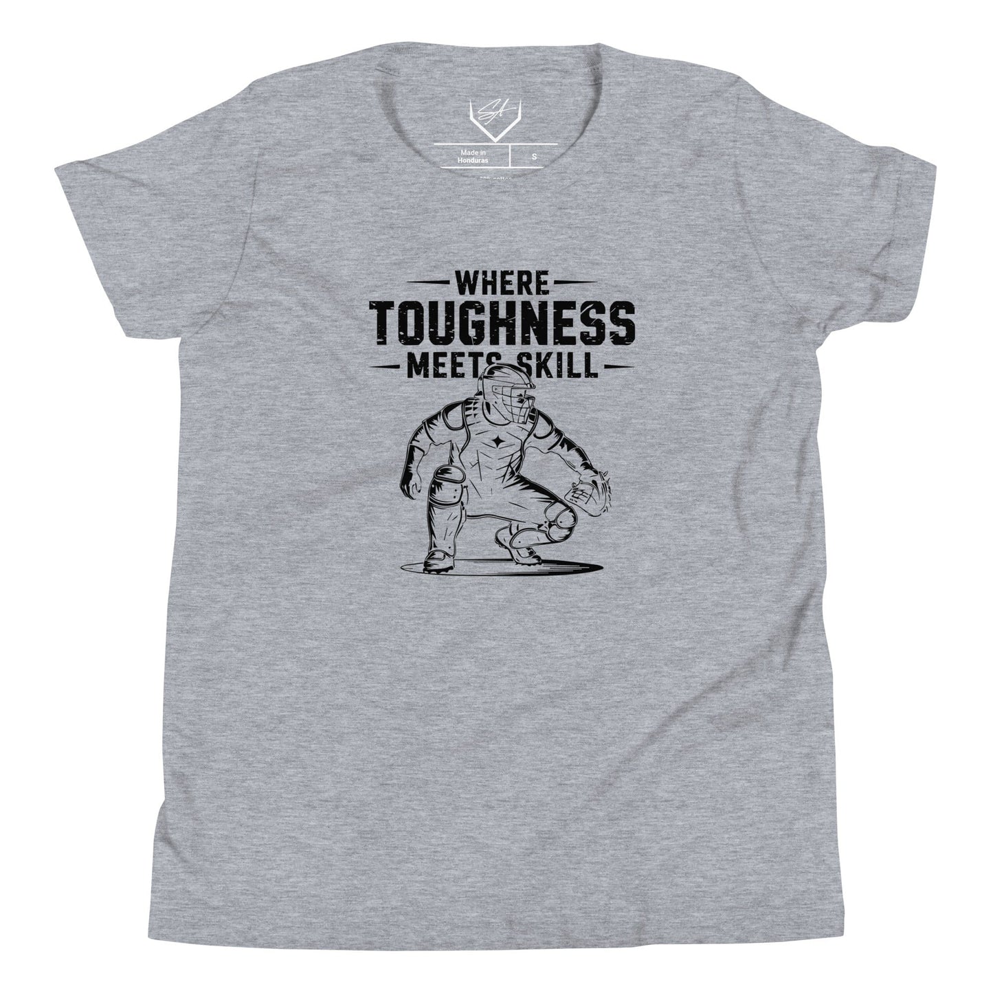 SA Apparel Athletic Heather / S Where Toughness Meets Skill - Youth Tee