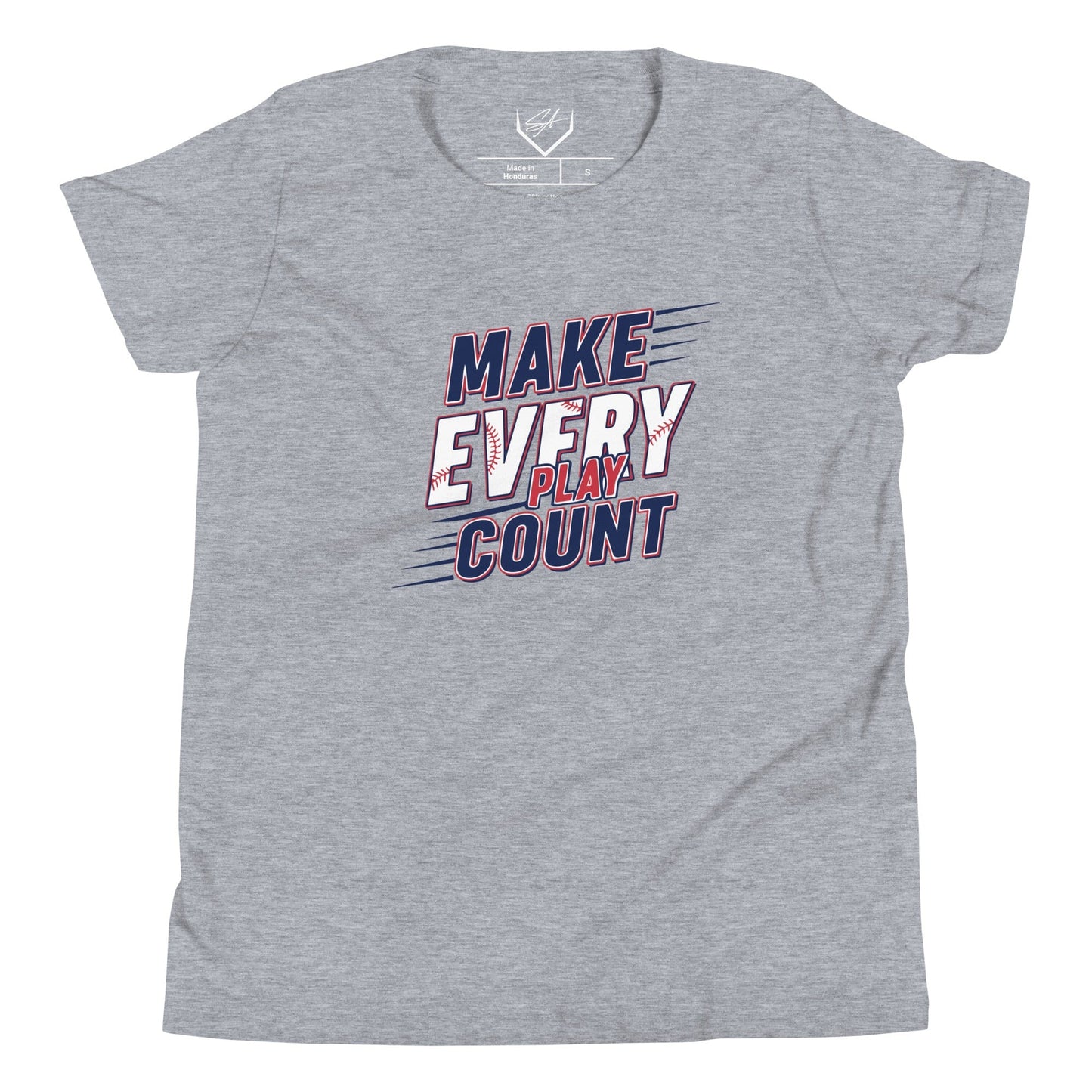 SA Apparel Youth Tee Light Grey / S Make Every Play Count - Youth Tee
