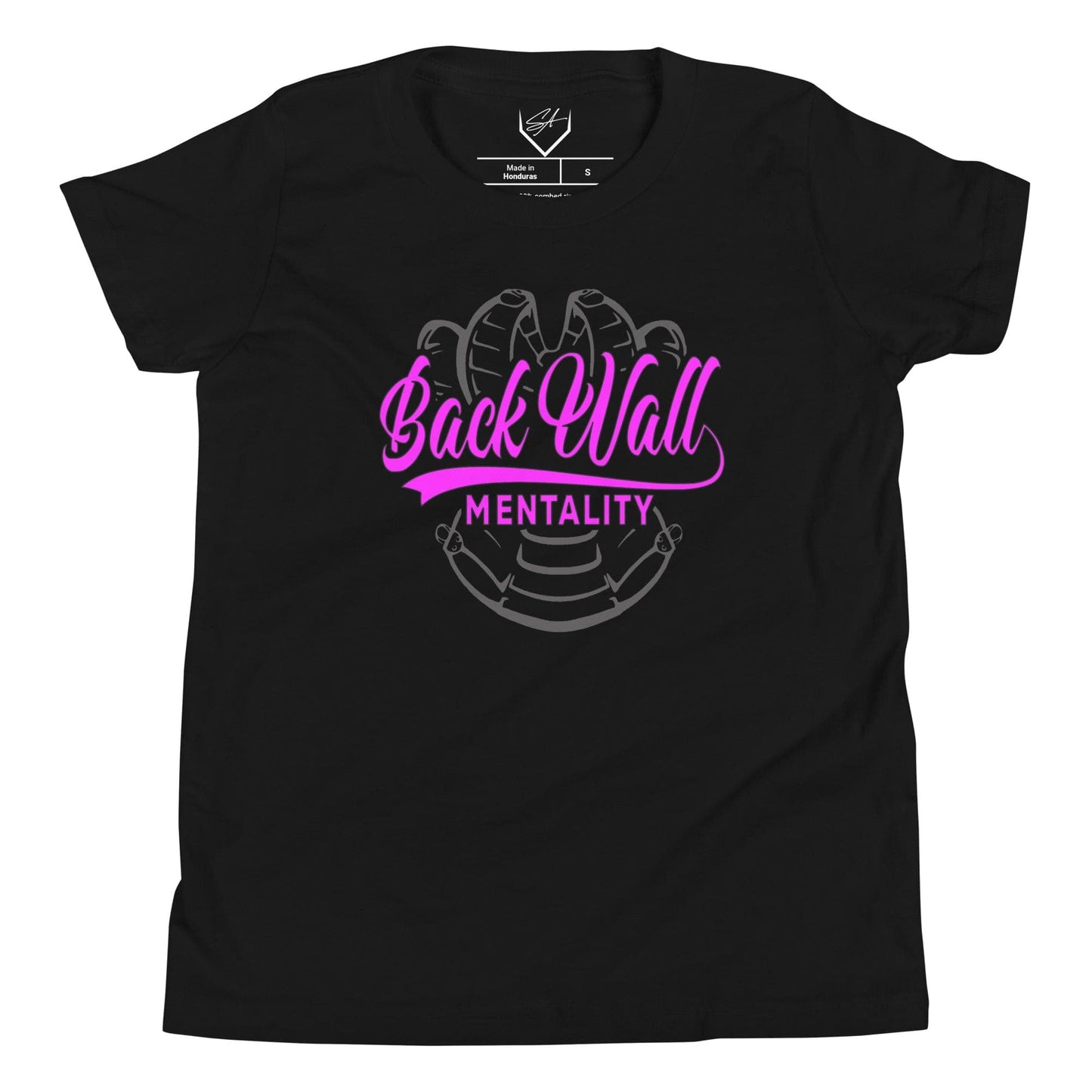 SA Apparel Black / S Backwall Mentality Pink - Youth Tee