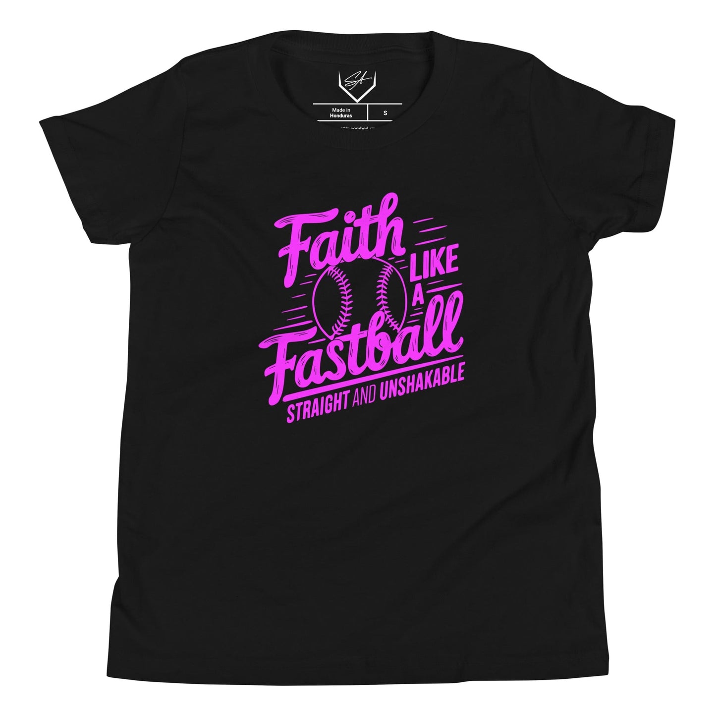 SA Apparel Youth Tee Black / S Faith Like A Fastball Softball - Youth Tee