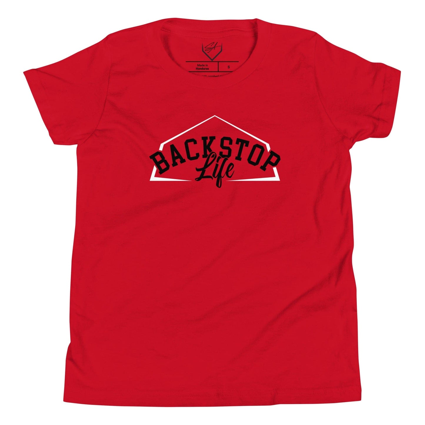 SA Apparel Red / S Backstop Life - Youth Tee