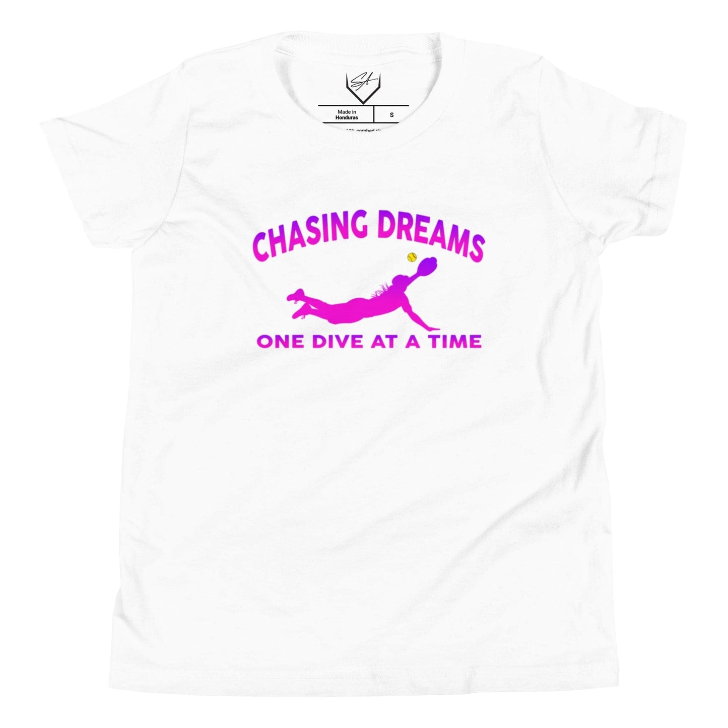 SA Apparel White / S Chasing Dreams One Dive At A Time - Youth Tee