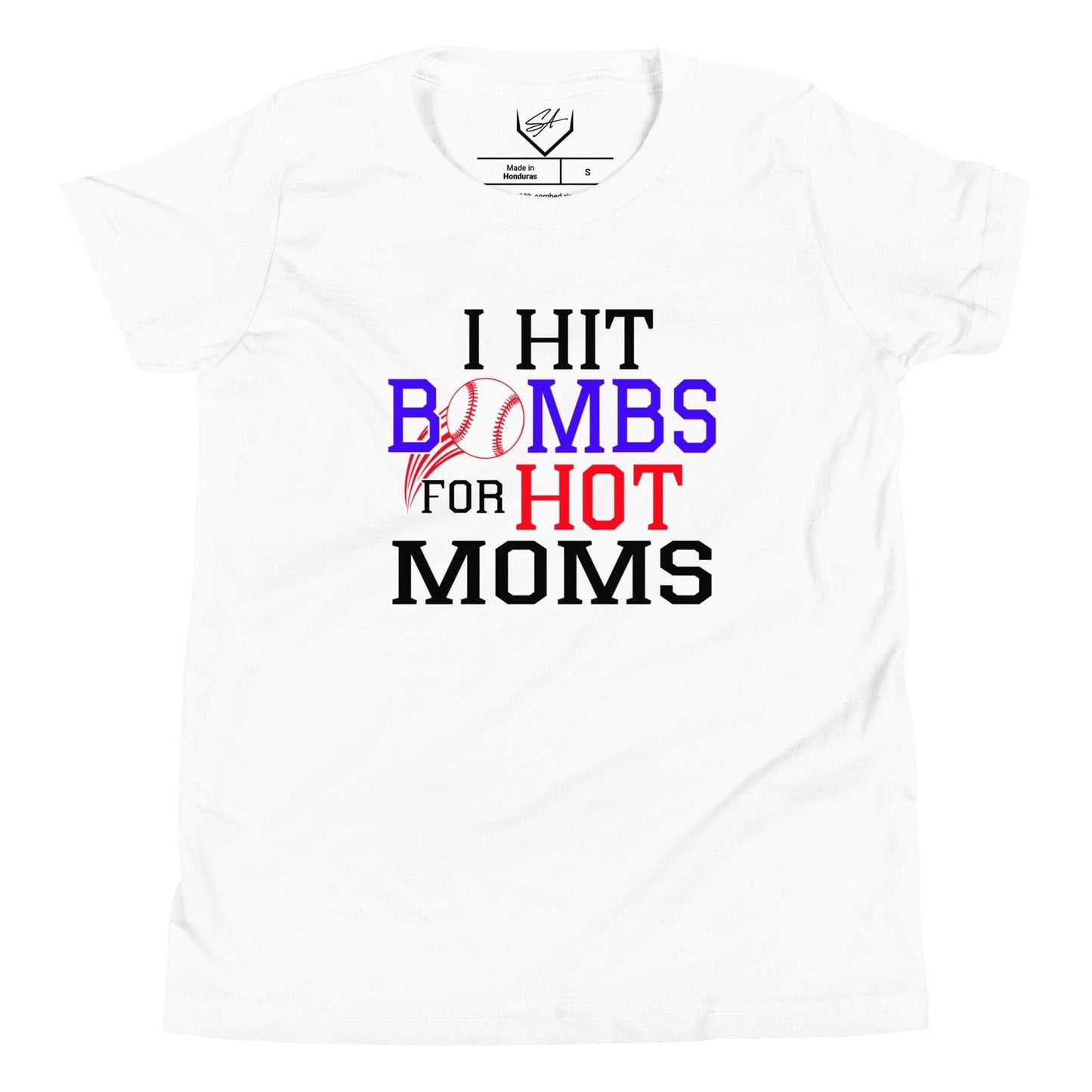 SA Apparel White / S I Hit Bombs For Hot Moms - Youth Tee