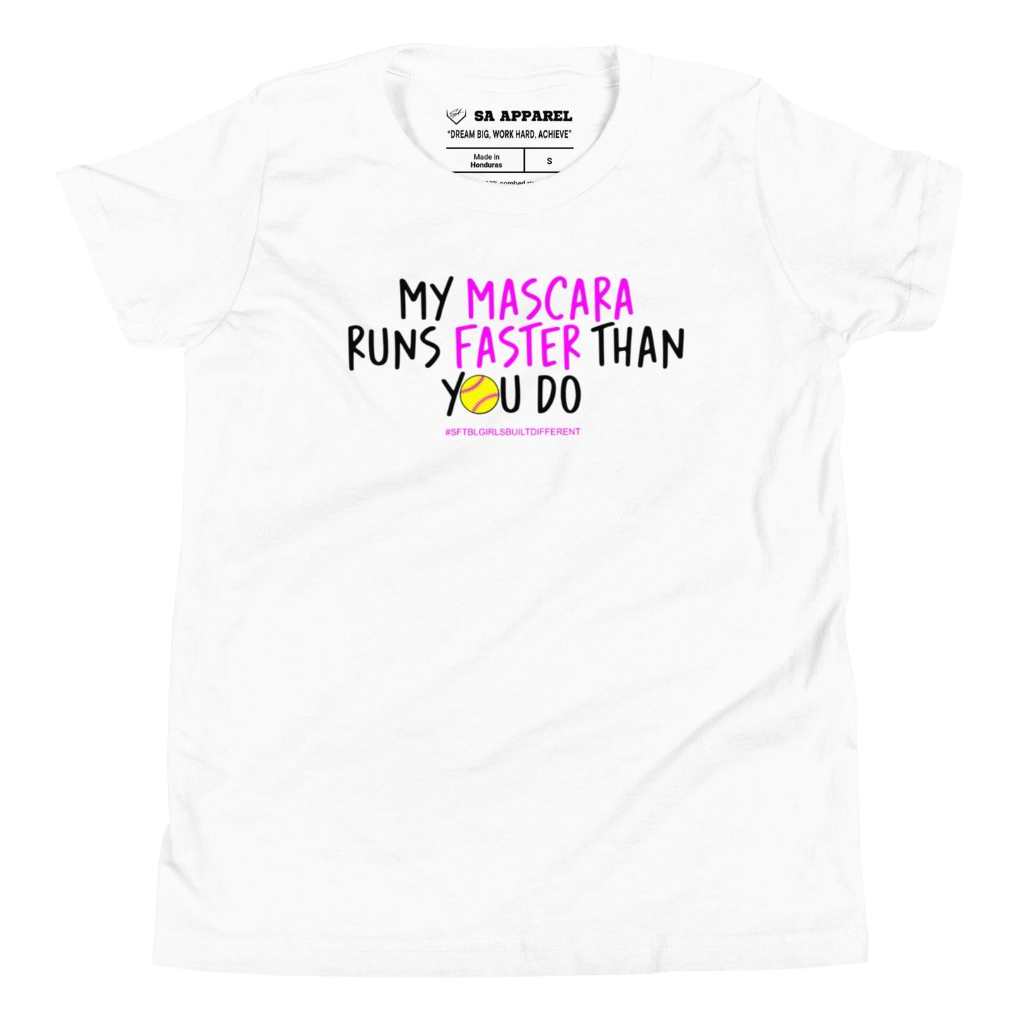 SA Apparel Youth Tee White / S My Mascara Runs Faster Than You Do Pink - Youth Tee